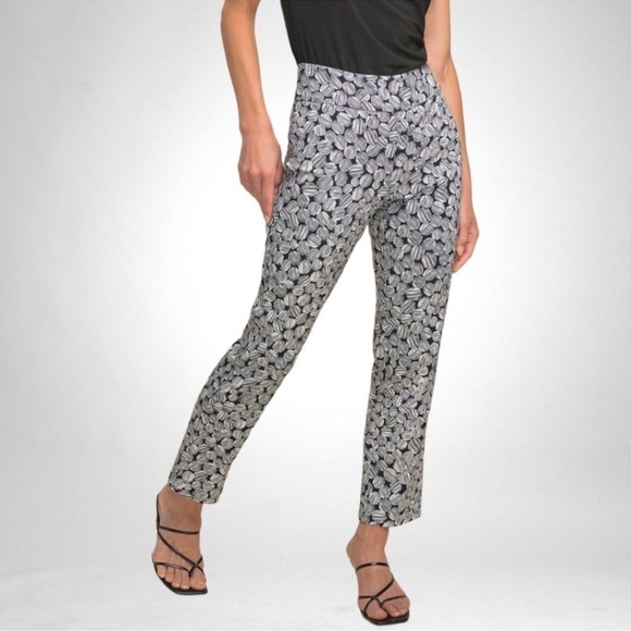 Joseph Ribkoff Graphic Polka Dot Straight Pants - Picture 1 of 7